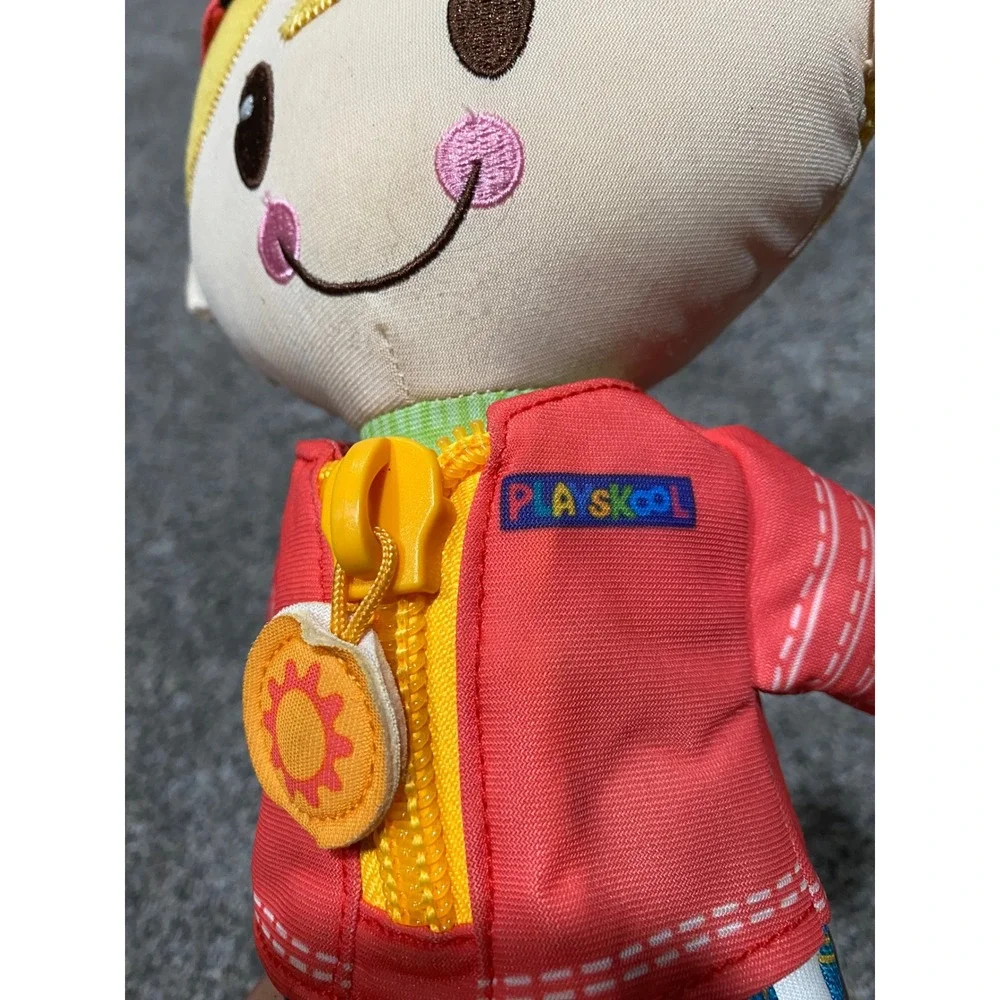 Playskool Dressy Boy Toddler Plush 14in Red Excellent Learn to Dress Toy